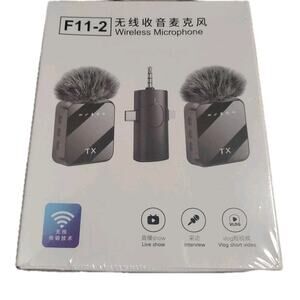 3 in 1 Microphone for iPhone/Android/Camera, Wireless Mini, Black-3in1